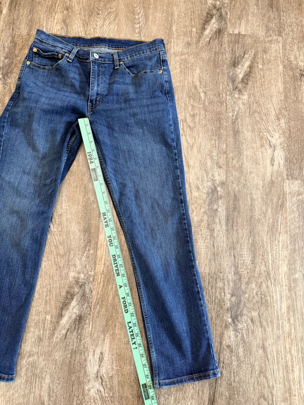 Levi's 511 Slim Fit Mens Stretch Jeans Medium Wash 33x30 Measures 32X29 EC - Picture 10 of 11